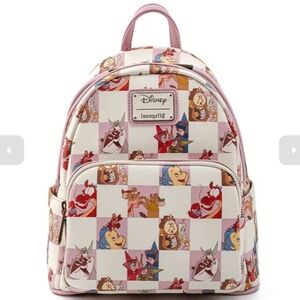 NWT Disney Loungefly BFF Character Rose Checker Mini Backpack
